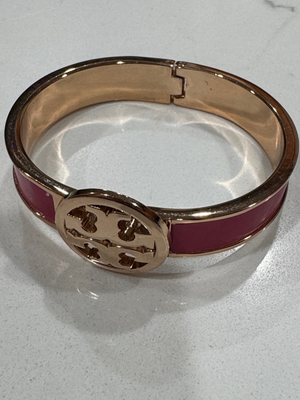 Tory Burch Gold & Pink Bangle - Picture 7 of 8